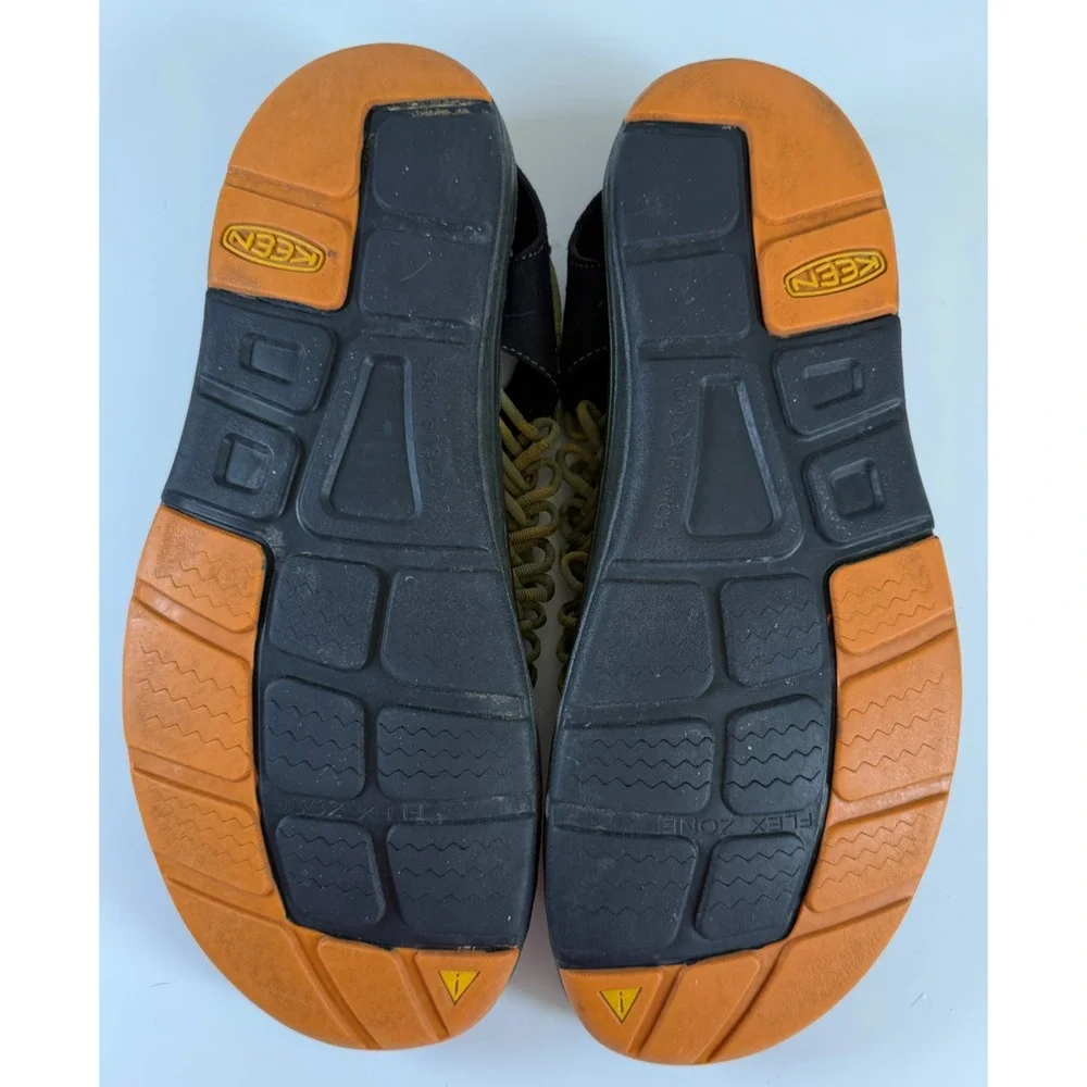 KEEN UNEEK Men's Size 14 1014619 Black Green Two Cord Sandals Outdoor